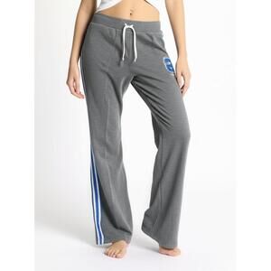 Aéropostale Jogger M Grey Striped Logo Drawstring Loungewear Cozy Y2k Vintage